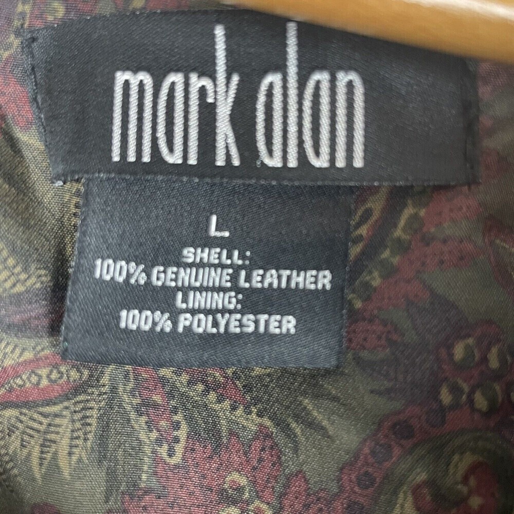 Mark Alan Black Button Up Short 100% Leather Jacket size L​​​​​​ - Picture 3 of 4